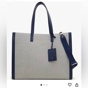 Ted Baker Blue Canvas travel tote
